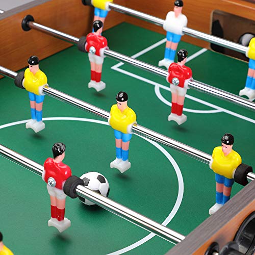 Deuba Futbolín de Madera Infantil con 18 Figuras y 2 Bolas Fútbol de Mesa Baby Foot 69x62x37cm