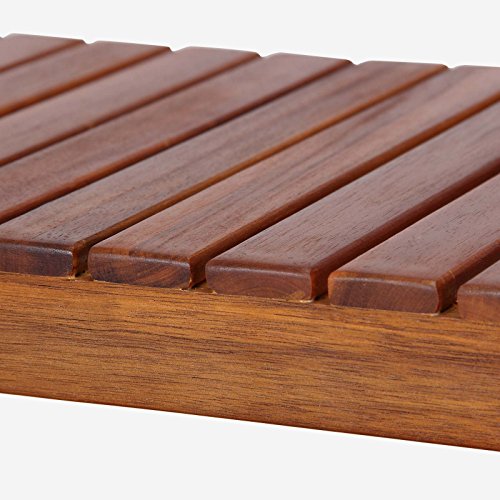 Deuba Zapatero y Banco 2en1 de Madera de Acacia 87x28x45cm Estantería Organizador Multiuso máx. 200Kg