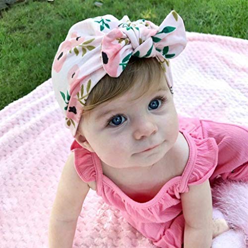 Diademas Bebe Niña,SHOBDW Elásticas Cintas Sombreros Para El Sol Casquillo De Los Arcos Floral Nudo Turbante Envolturas Para La Cabeza Cintas para el pelo Bebe Niña Recien Nacida,Verde