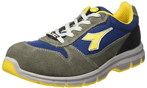 Diadora - Run Textile Low S1p, zapatos de trabajo Unisex adulto, Gris (Grigio Castello/blu Insegna), 42 EU