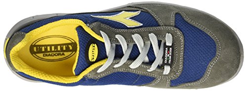 Diadora - Run Textile Low S1p, zapatos de trabajo Unisex adulto, Gris (Grigio Castello/blu Insegna), 42 EU