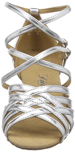 Diamant Damen Latein Tanzschuhe 108-087-013, Zapatos de Danza Moderna/Jazz Niños, Plata, 33 1/3 EU