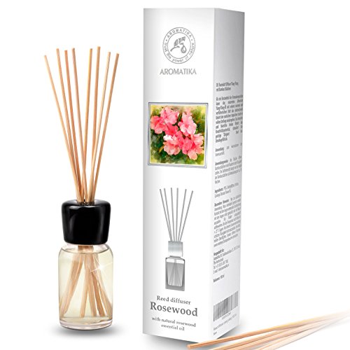 Difusor de Palisandro 100ml - Fragancias de Intensas y Duraderas - con 8 palitos de bambú - 0% Alcohol - Aromatizar el Aire Interno para Boutiques - Gimnasios - Restaurantes - Aromaterapia