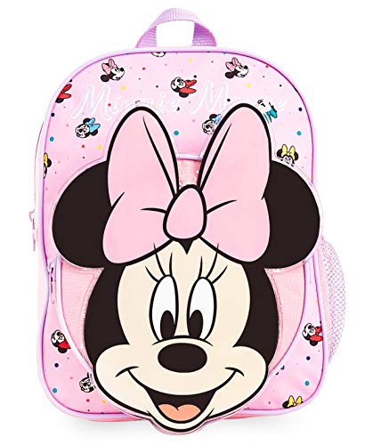 Disney Mochilas Escolares, Material Escolar para Niñas, Mochila Infantil con Minnie Mouse en Diseño 3D, Mochila Rosa de Gran Capacidad, Regalos Originales para Niñas