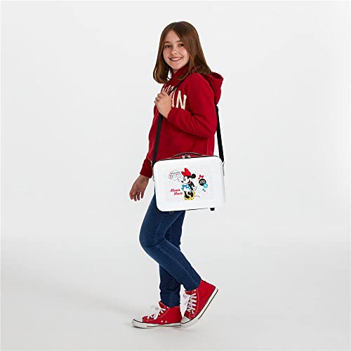 Disney Neceser adaptable a trolley Enjoy The Day, color Blanco/Rojo