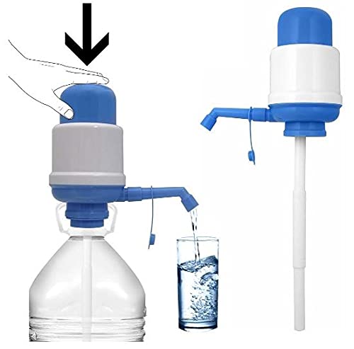 Dispensador de agua Universal Manual para Garrafas/Botellones/Barriles Compatible con Garrafas de 2L/5L/6L/8L/10L/12L, dispensador de agua embotellada, Bomba portátil de presión de la mano,