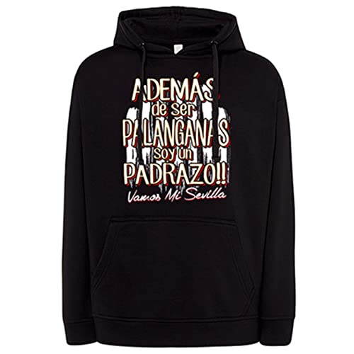 Diver Bebé Sudadera además de ser palanganas Soy un padrazo Sevilla fútbol - Negro, XL