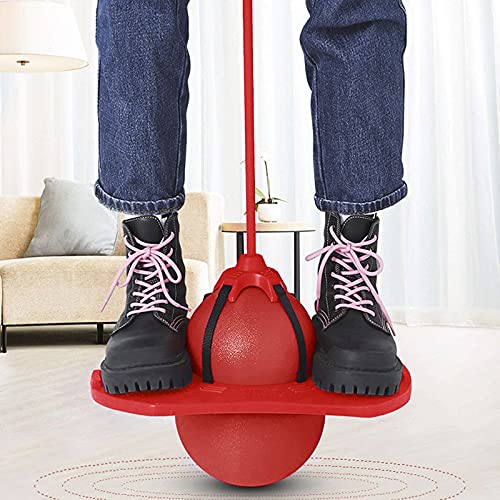 Divertido Pogo Ball Pogo Stick Jumper Balance Ball Hopper Toy con bandas elásticas Board Bounce Space Ball Toy Kids Body Growing Fitness Ejercicio Juguetes Adultos Niños Juegos de interior Juguete