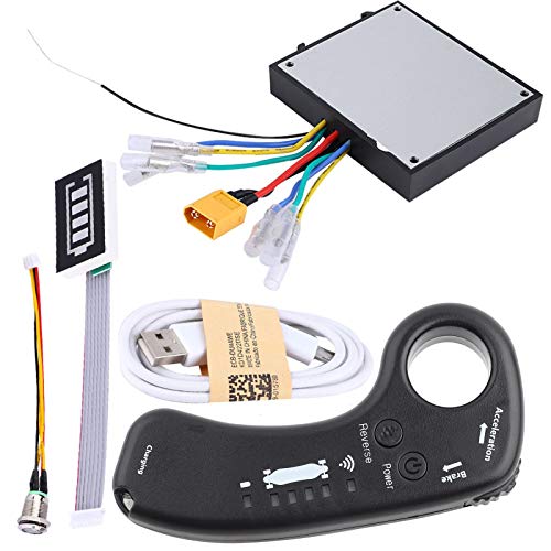 DIY Kit ESC de monopatín eléctrico, 4 modos de velocidad Indicador LED Monopatín eléctrico Longboard Dual Drive ESC Control sustituto Mainboard con control remoto, Mini receptor de control remoto