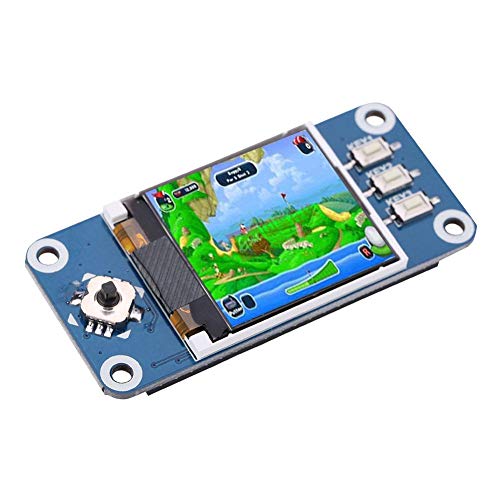 Diyeeni Pantalla LCD de 1.44 Pulgadas DE 128 x 128 Resolución, Pantalla LCD Módulo para Raspberry Pi 2B / 3B / Zero/Zero W, con 1 Joystick (5 Posiciones), 3 Botones.