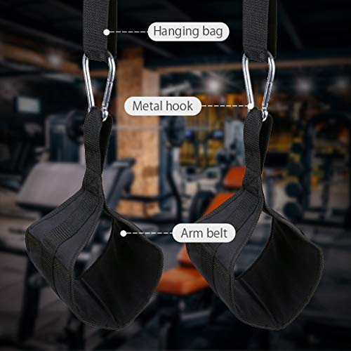 DOBEN Correas colgantes para dispositivos de entrenamiento de abdominales con anillas en D, resistentes al desgarro, par para barra de dominadas, soporte para piernas colgante.