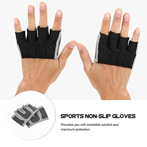 DOITOOL 2 Piezas de Guantes de Entrenamiento de Agarre para Mujeres Guantes de Gimnasio con Relleno Antideslizantes para Levantamiento de Pesas Kettlebell Guantes de Gimnasia de Yoga