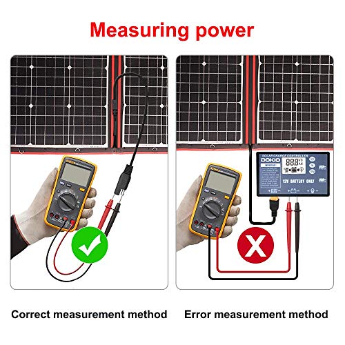 DOKIO Kit Panel Solar Plegable 160W Monocristalino Portátil, Plegable, Imermeable, ideal para la energía solar al aire libre, embarcaciones, camping, caravanas o autocaravanas. para batería de 12V