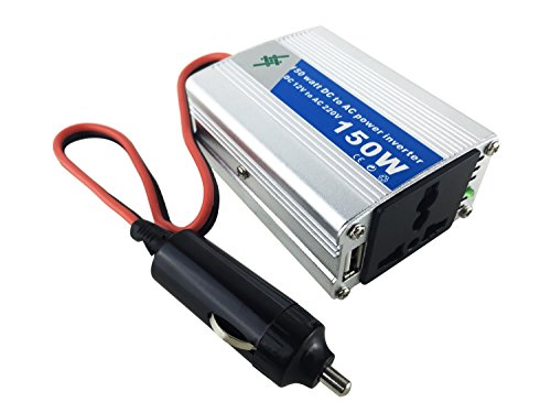 DollaTek 150W Inversor DC 12V a AC 220V Fuente de Alimentación Adaptador/Cargador para el Auto para Notebook, iPad, Smartphones, iPhone, Camping, Cámara Digital, Productos Electrónicos