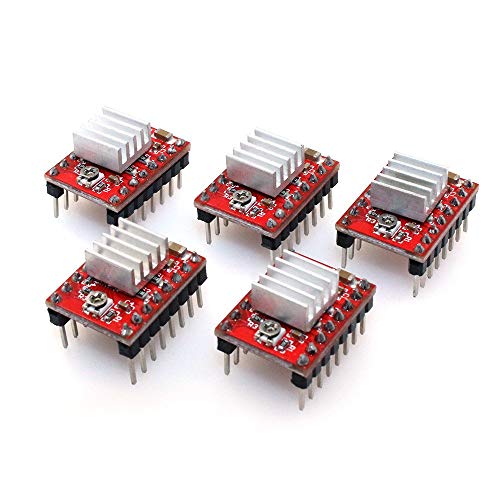 DollaTek 5Pcs Impresora 3D A4988 Reprap Stepping Stepper Motor Driver Módulo