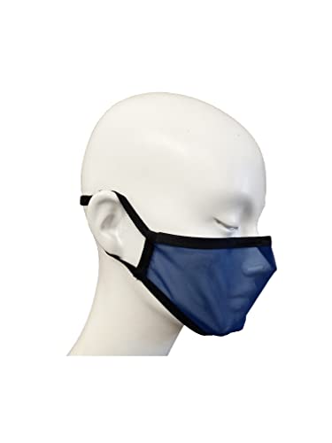 Domos Mascarilla Transparente Reutilizable. UNE0065 CWA17533 Fabricada en España (Talla L, Azul)