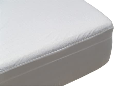 Donegal Collections - Protector de colchón de Rizo Impermeable y Transpirable en Varios tamaños - Material Rizo 100% Micro PES y Fabricado en España… (90 x 190/200, Blanco)