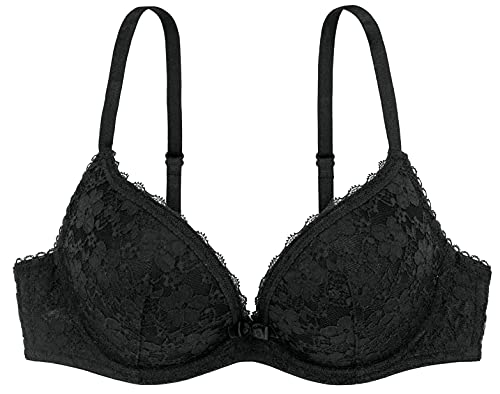 DORINA D17256A5-2P, Sujetador Para Mujer, Multicolor (Negro/Blanco), 95A (talla del fabricante: 36A), Pack de 2