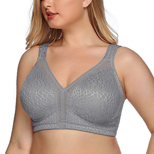 DotVol Sujetador minimizador para Mujer Copa Completa Patrón de Cebra inalámbrico Tallas Interior Grandes Ropa