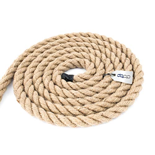 DQ-PP CUERDA DE YUTE | Longitud 5m | Grosor 10mm | Cuerda de Fibra 100% Natural Marrón | Cuerdas decorativa | Decoracion de bricolaje | Macramé | Accesorios de Jardin