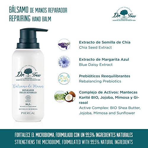 Dr. Tree | Bálsamo de Manos Reparador | Nutre e Hidrata Profundamente. Pieles Sensibles | 99,5% Ingredientes Naturales | 200ml