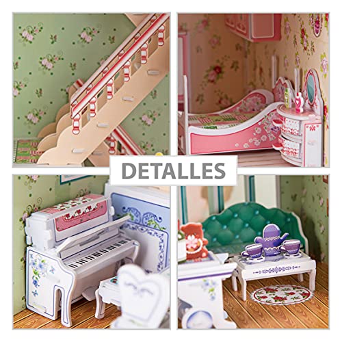 Dreamy Doll House - Casa De Muñecas para Niñas Infantil, Puzzles 3D Casas De Muñecas para Niñas, 160 Piezas, 170 Minutos de Montaje, 8 Años O Más