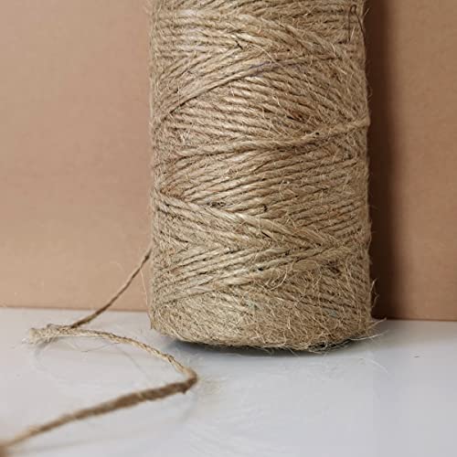 D.RECT Cuerda de Yute | 1,2mm, 250m | Natural Yute Twine | para Fotos, Regalos, Manualidades, Cuerda de jardinería Bricolaje