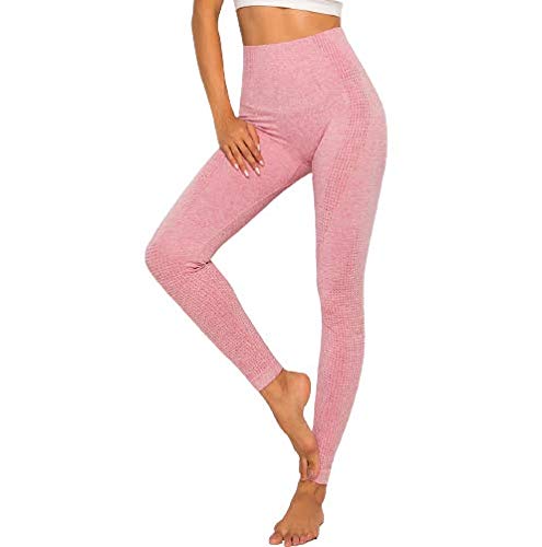 Ducomi Ada Leggings para Mujer, Leggings de Cintura Alta - Ropa Deportiva para el Hogar y el Gimnasio - Pantalones de Compresión Elásticos para Niña para Yoga, Pilates y Gimnasia (Rosado, L)