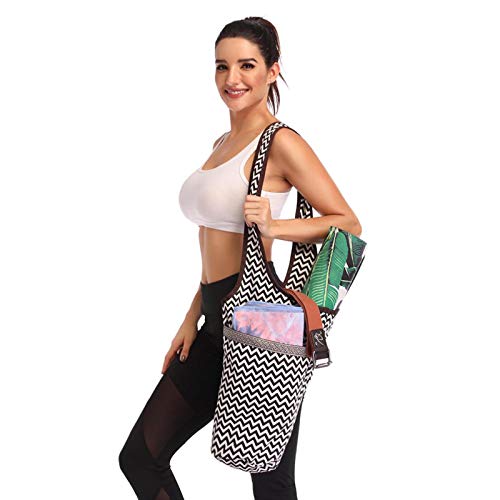 Ducomi Bolsa para esterilla de yoga, bolsa de esterilla con bolsillo de agua, toalla y accesorios