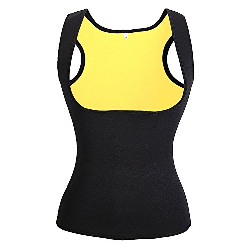 Ducomi Faja Reductora Mujer - Camisetas Sauna Adelgazante - Ajustada para Lograr una Silueta Abdomen Plano - Ideal Mientras se Practica Deporte y en la Vida Cotidiana (XXL, Negro)