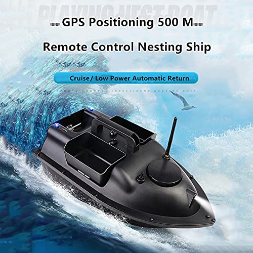 DYJD Control Remoto Boat Boat, Fish Finder 2 kg Cargando Pesca Bait Barco Barato bajo Batería Recordatorio - Juguete de Control Remoto de Regalo,12000mAh