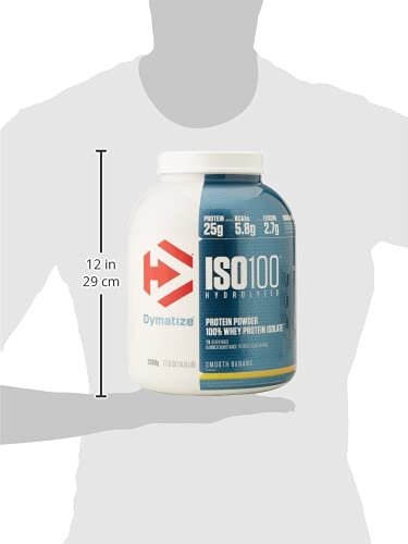 Dymatize ISO 100 Smooth Banana 2,2kg - Hidrolizado de Proteína de Suero Whey + Aislado en Polvo