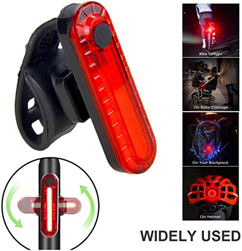 EBUYFIRE Luz Bicicleta Recargable USB, 2000 Lúmenes LED Luces Bicicleta Delantera y Trasera, 3 Modos, IPX5 Impermeable Luces Seguridad para Ciclismo de Montaña y Carretera