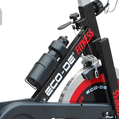 ECODE Bicicleta de Spinning Evolution Tour. Uso semiprofesional con pulsómetro, Pantalla LCD y Resistencia Variable. Estabilizadores. Completamente Regulable. Rueda de inercia de 21kgrs