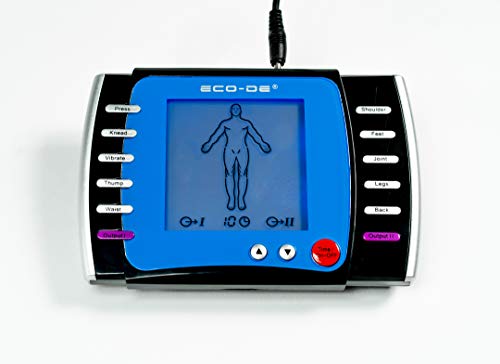 ECODE Electroestimulador Digital TENS Massager, Doble Canal, EMS, 4 electrodos, Fortalecimiento Muscular Total, programas Auto ECO-309