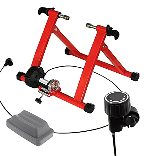 Ecovelò Rodillo Ffitness para Bicicleta Rojo Turbo Entrenamiento Indoor Plegable Resistencia magnética con Soporte y Cierre de liberación rápida | Ahorra Espacio, 24", 25", 26", 27", 28", 29", 700C