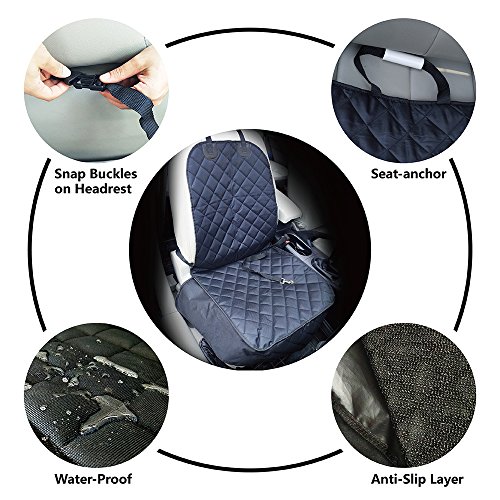 Eightnight mpermeable Antideslizante de Oxford Tela Tapa del Asiento del Animal doméstico Gato del Perro del Asiento Delantero del Asiento con cinturón de Seguridad para vehículos, Camiones SUVs