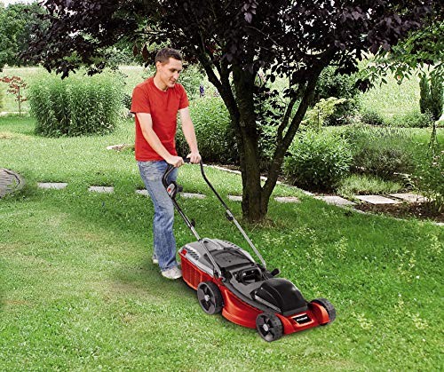 Einhell GC-EM 1743 HW - Cortacésped eléctrico (1700W, altura de corte 6 niveles 20-70 mm , ancho de corte 43 cm, hasta 700m² de jardín, 52L de capacidad de bolsa)