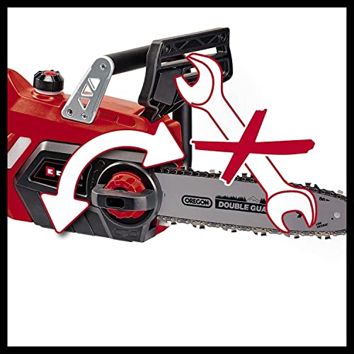 Einhell Motosierra a batería GE-LC 18/25 Li Power X-Change (18 V, ion litio, 25 cm longitud de la hoja, proteccion antirretorno, amortiguador metalico, incl. 4 Ah batería y cargador)