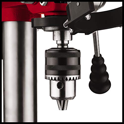 Einhell Taladro de columna TC-BD 630 (630 W, 2.450 min-1, profund. perforación máx. 60 mm, portabrocas 1,5-16 mm, tope profund. ajustable, mesa perforación inclinable/rotativa incl. mordaza)