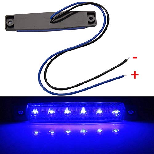 Electrely Luces de Navegación para Barcos, 4 Piezas 12V Lámpara de Navegación Luz de Anclaje Barco Yate Luz Marina Luz Impermeable para Barco Yate (Azul)