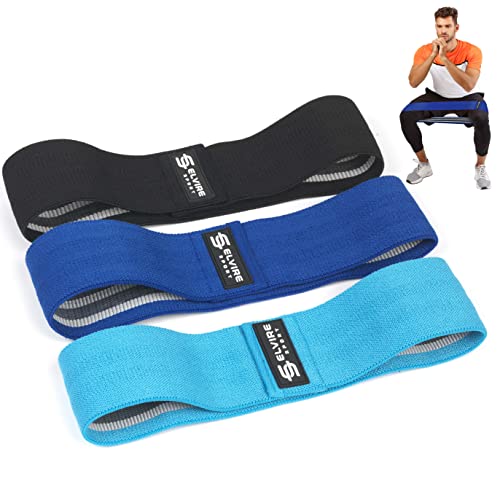 ELVIRE SPORT Bandas Elasticas Musculacion Mujer y Hombre (Set de 3) | Cintas Elasticas Fitness de Tela | Ligas para Ejercicios Gomas Yoga, Pilates, Crossfit, Sentadillas, Fisioterapia