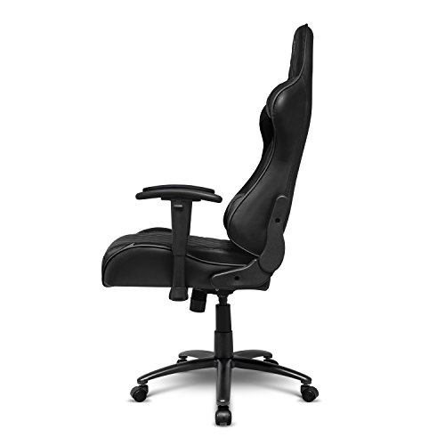 Empire Gaming – Sillón Racing 700 serie Negra - Asiento deportivo acolchado ultra confortable - Reposabrazos 2D ajustables - cojines lumbares y de nuca.