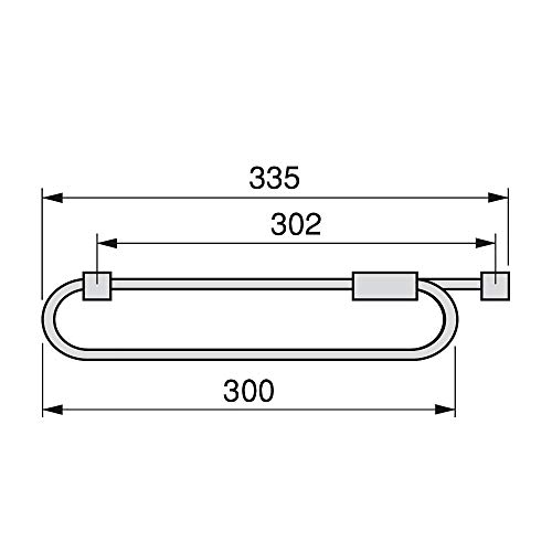 Emuca 7085425 - Perchero colgador extraíble para armario, largo 300mm