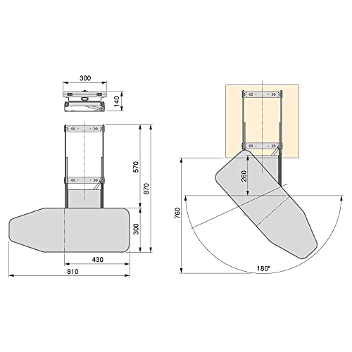 EMUCA - Tabla de Planchar Plegable para Mueble, Tabla con Funda para Centro de Planchado Integrado