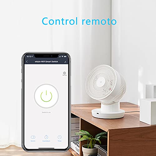 eMylo Interruptor WiFi inteligente Interruptor WiFi de relé inalámbrico universal Temporizador Control remoto Interruptor de luz Control por voz Admite Alexa, Google Home a través de IOS Android 3Pack