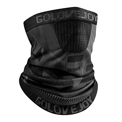 ENONEO Calentador de Cuello Mascarilla Moto para Hombre Mujer Alta Elasticidad Braga Cuello Ciclismo Termica Transpirable Pasamontañas Esqui Bandana Cuello Bufanda para Running Bicicleta (Negro)