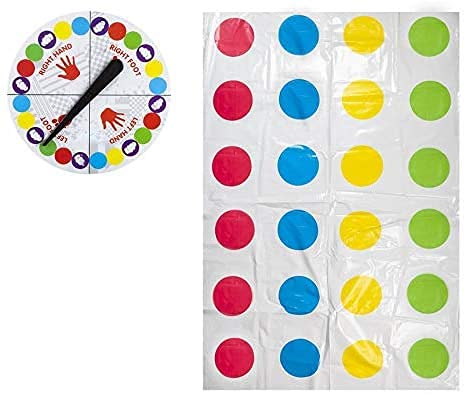 Enredado para arriba estilo Twister Jumbo juego de la estera del piso con el spinner y la estera adultos partido juego