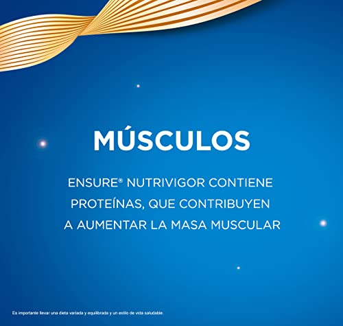 Ensure Nutrivigor - Complemento Alimenticio para Adultos, con HMB, Proteínas, Vitaminas y Minerales, como el Calcio - Sabor Vainilla - Pack de 8 Botellas x 220 ml