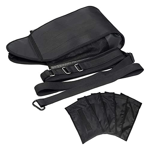 Entrenador de trineo ajustable for el entrenamiento de velocidad de Sprinter, entrenamiento de velocidad en interiores con bolsas de arena de 5 pesas, entrenamiento de velocidad de carrera de trineo a